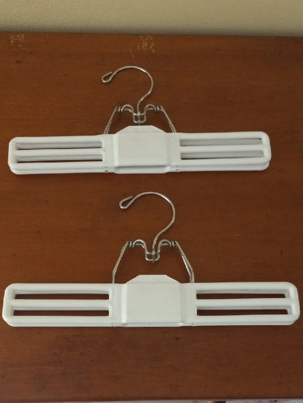 Assorted Set Of Blue and White & Metal Space-Saving Pant Hangers